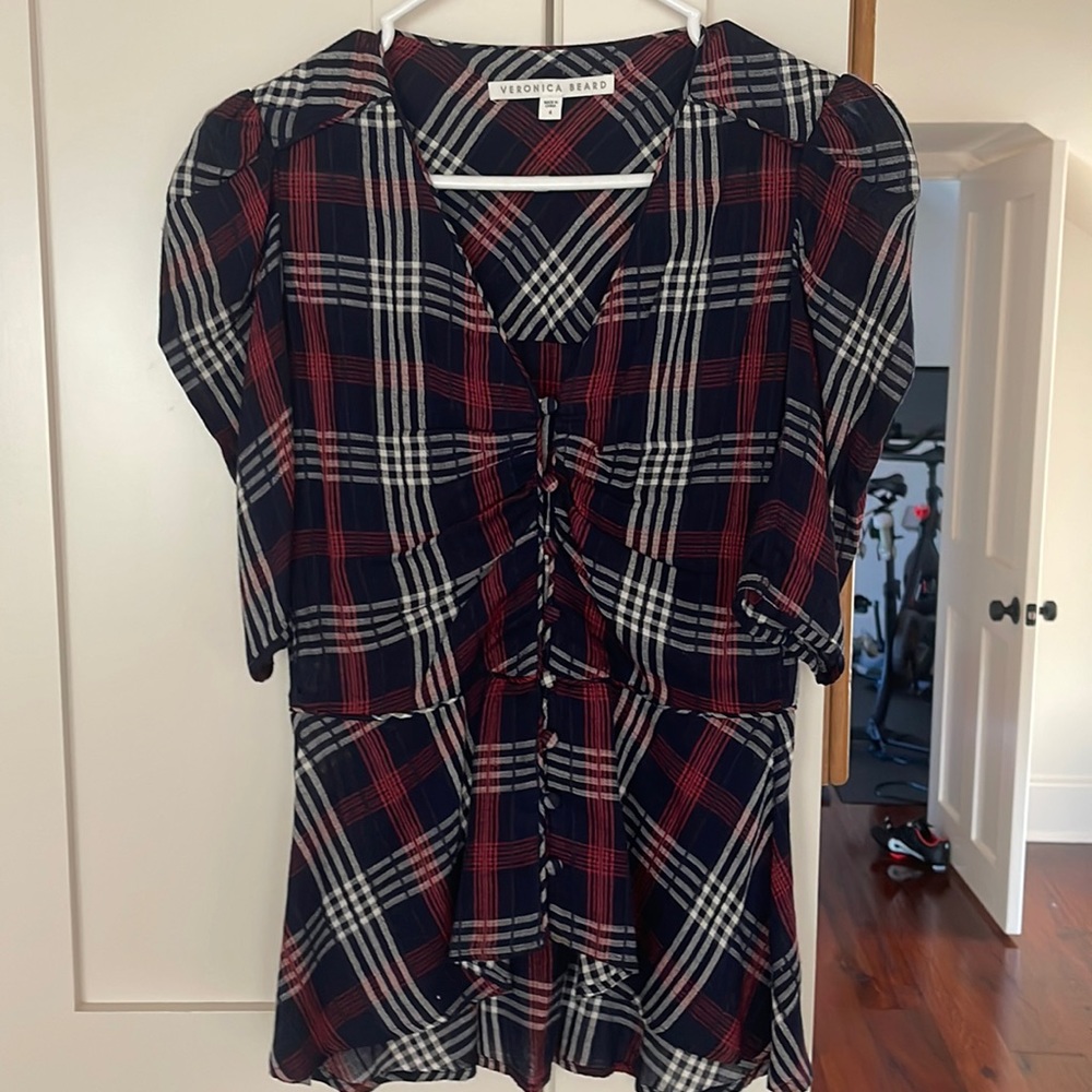 Veronica Beard Plaid shirt - size 4